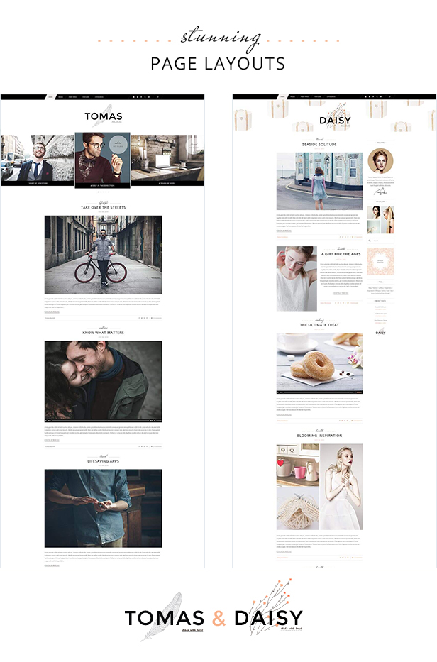Tomas and Daisy - Personal Blog Theme - 7